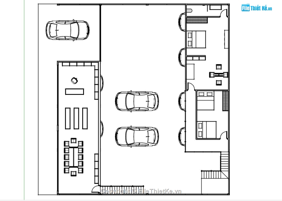 showroom ô tô,dựng 3d sketchup showroom ôtô,phối cảnh showroom ô tô