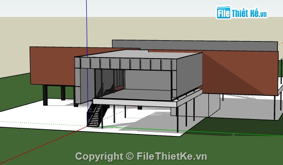 model sketchup nhà văn phòng,thiết kế 3d su nhà làm việc,dựng bao cảnh nhà văn phòng file su