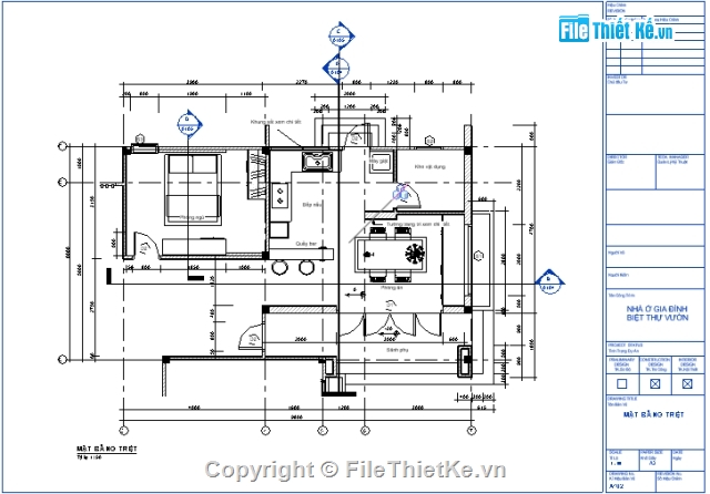 biệt thự nhà vườn,file revit biệt thự,thiết kế biệt thự,Revit biệt thự 6x10m