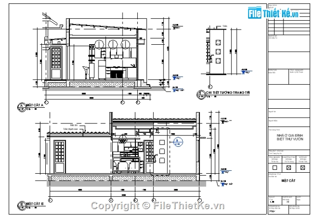 biệt thự nhà vườn,file revit biệt thự,thiết kế biệt thự,Revit biệt thự 6x10m