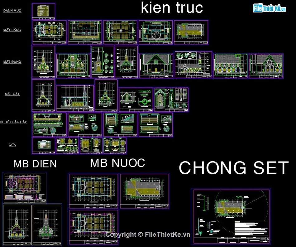 cad nhà thờ,bản vẽ nhà thờ,bản vẽ nhà thờ đạo,nhà thờ