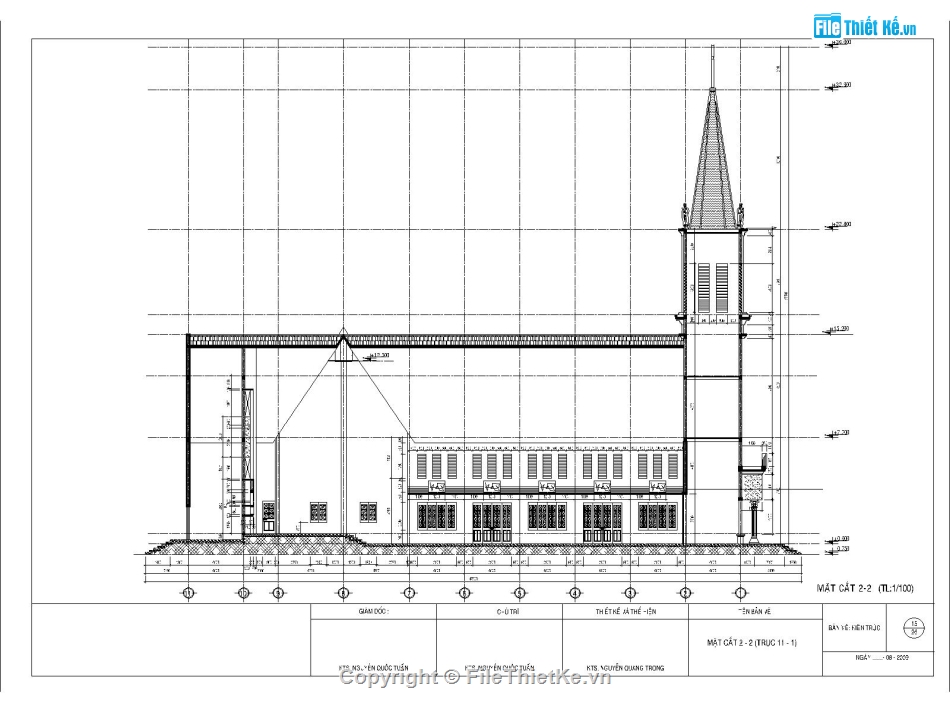 cad nhà thờ,bản vẽ nhà thờ,bản vẽ nhà thờ đạo,nhà thờ