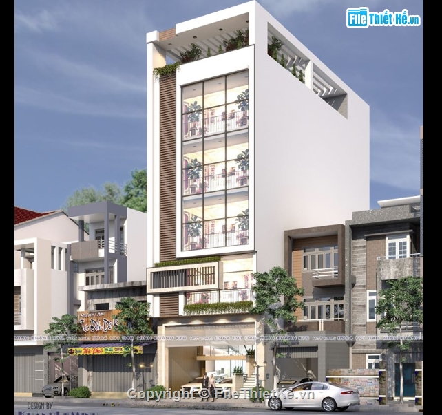 nhà 6 tầng,thiết kế nhà phố 6 tầng,quán cafe sketchup,mẫu nhà phố 6 tầng,Su quán cafe 6 tầng,sketchup cafe 6 tầng