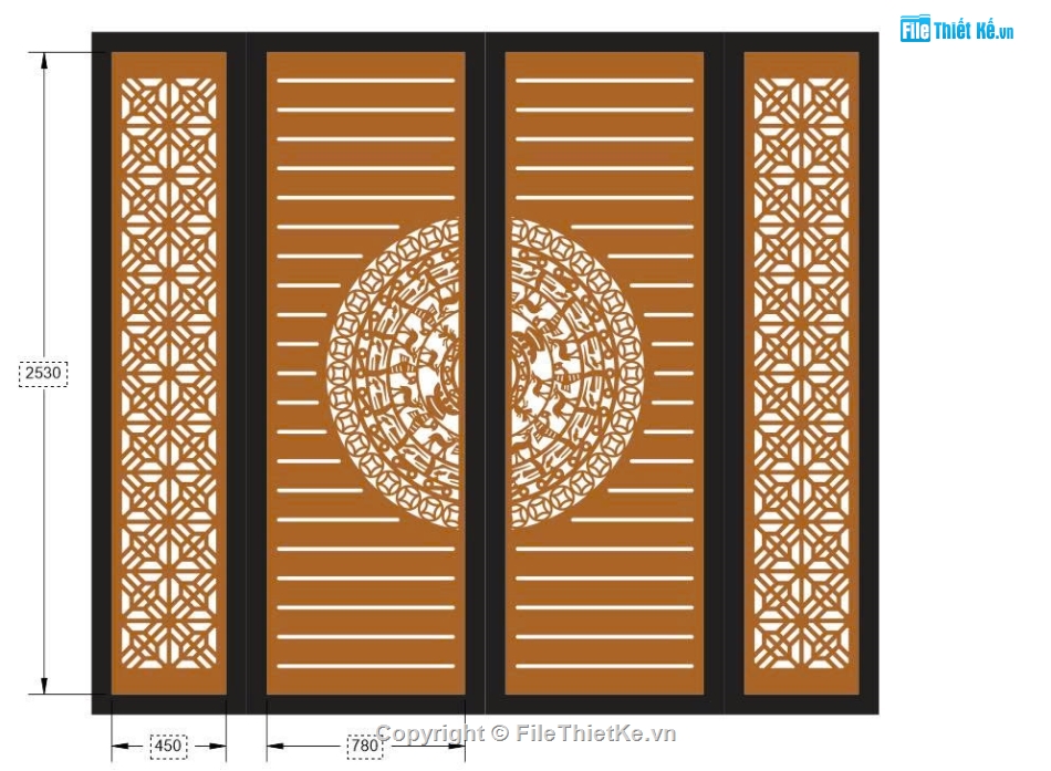 cổng 4 cánh cnc,cổng trống đồng cnc,file cổng