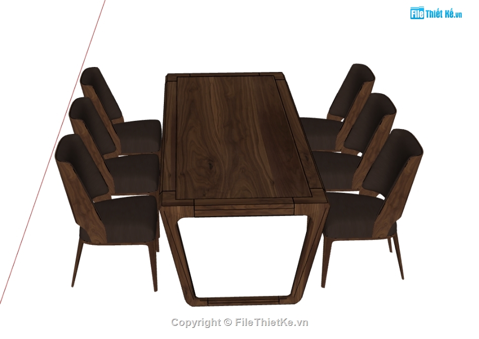 bàn ghế phòng ăn,file 3d bàn ghế phòng ăn,model bàn ghế phòng ăn,sketchup bàn ghế phòng ăn