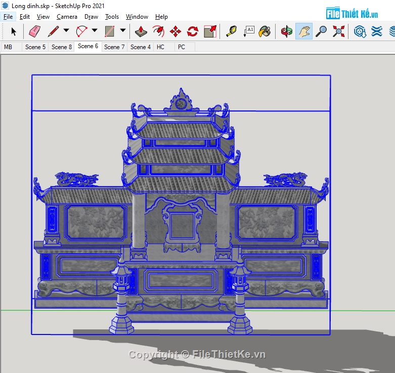 sketchup mộ đá,3d sketchup lăng mộ,lăng mộ 3d,File sketchup lăng mộ