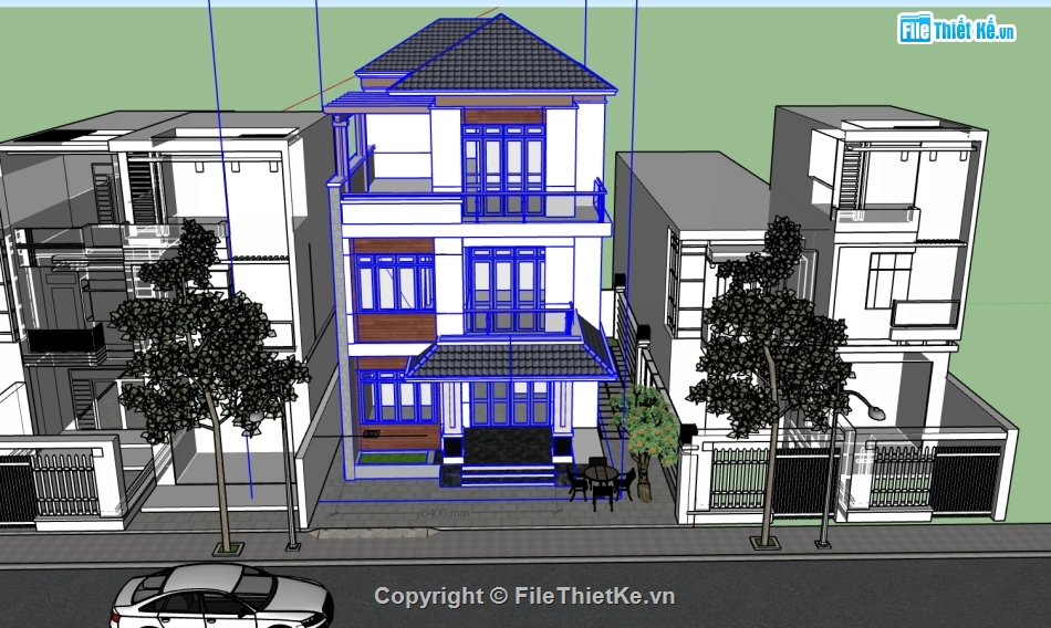 file su biệt thự 3 tầng,model su biệt thự 3 tầng,biệt thự 3 tầng model su,biệt thự 3 tầng file su