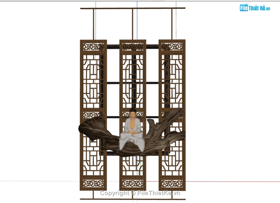 File sketchup ban thờ,File sketchup phòng thờ,File 3d sketchup vách thờ