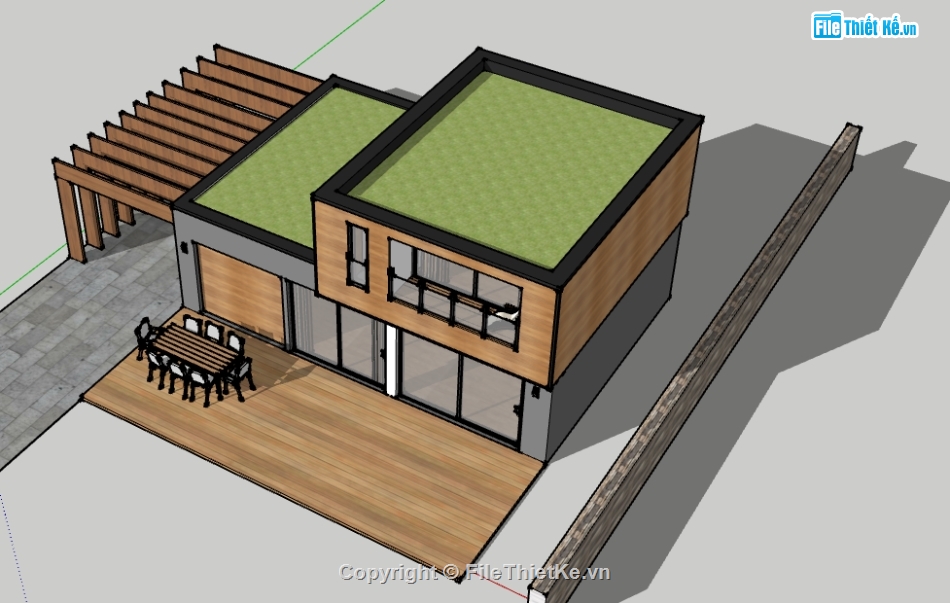 file su bungalow,model su bungalow,3d bungalow,dựng 3d bungalow