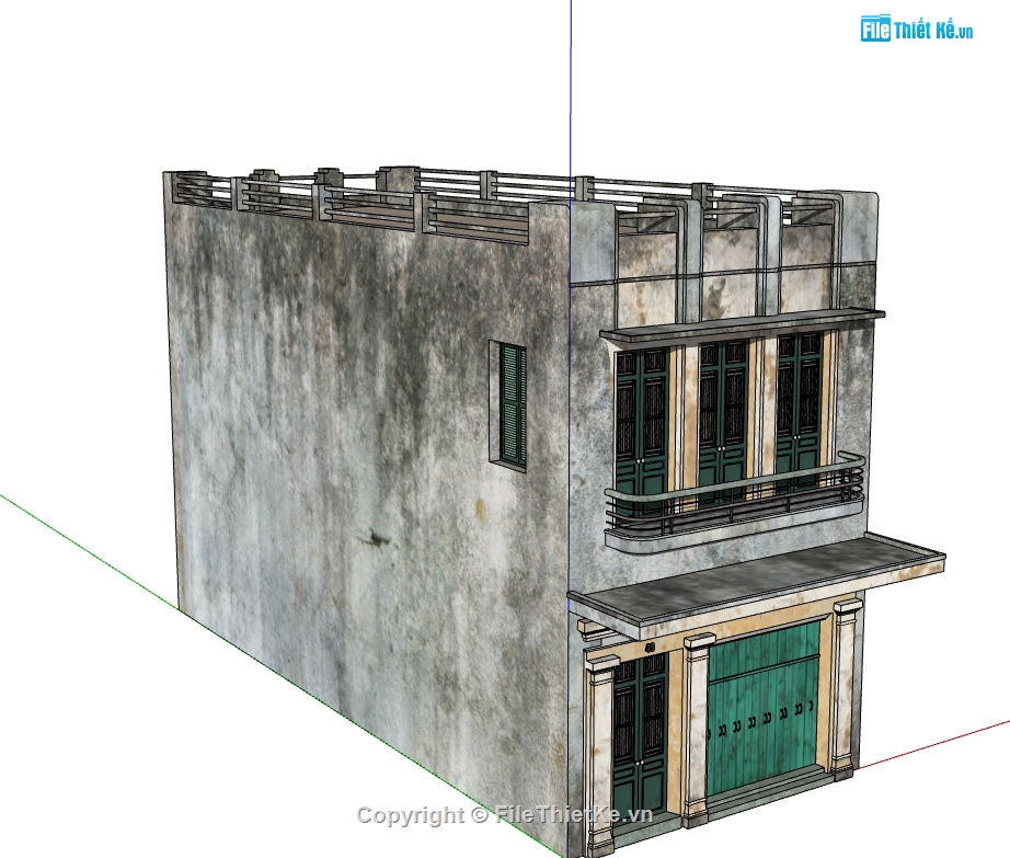 nhà phố 2 tầng,file su nhà phố 2 tầng,model 3d nhà phố 2 tầng,file 3d nhà phố 2 tầng,3d nhà phố 2 tầng