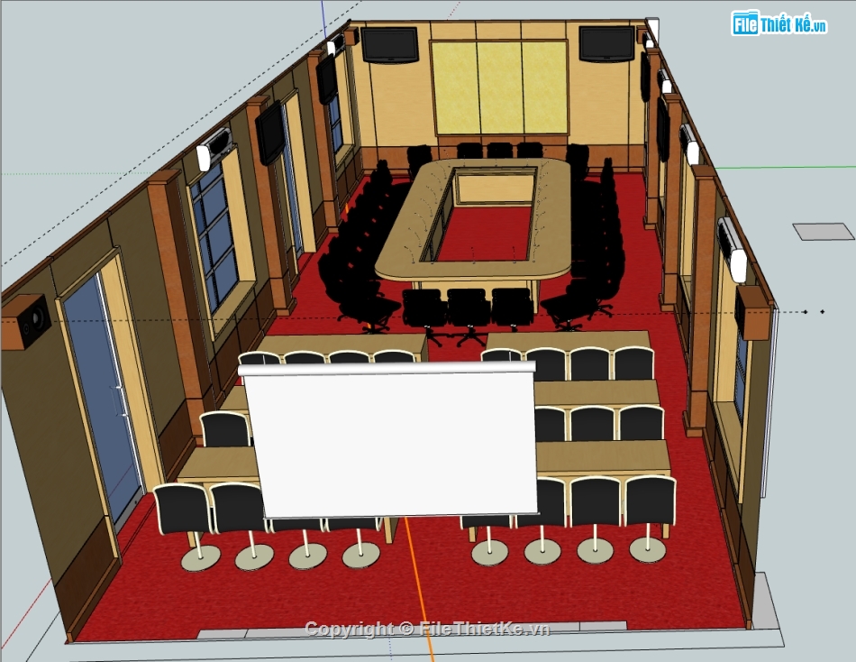 phối cảnh 3d phòng họp,file sketchup phòng họp,model 3d phòng họp,model su phòng họp,file su phòng họp