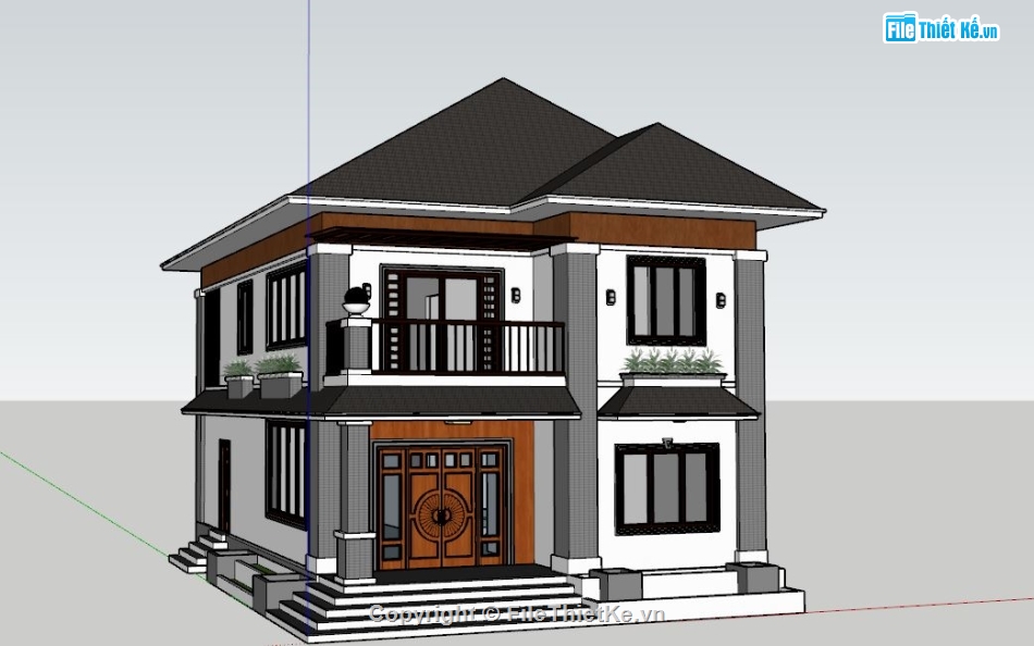 biệt thự 2 tầng,biệt thự 2 tầng file su,file su  biệt thự 2 tầng,model su  biệt thự 2 tầng,file 3d  biệt thự 2 tầng