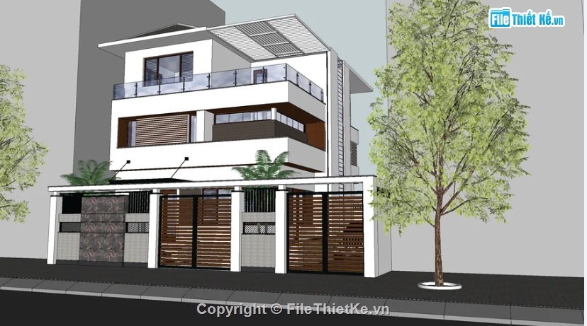 biệt thự 3 tầng file su,model su biệt thự 3 tầng,file sketchup biệt thự 3 tầng,model sketchup biệt thự 3 tầng