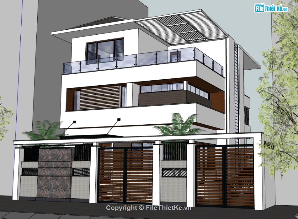 biệt thự 3 tầng file su,model su biệt thự 3 tầng,file sketchup biệt thự 3 tầng,model sketchup biệt thự 3 tầng