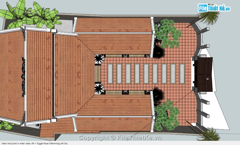 File sketchup chùa,File 3d chùa,File 3d sketchup chùa,đình chùa,file thiết kế đình chùa