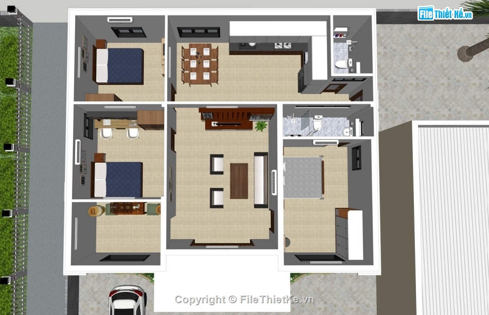 nhà mái nhật 1 tầng,nhà mái nhật,file sketchup nhà mái nhật 1 tầng,file su nhà mái nhật 1 tầng,file su nhà mái nhật,nhà 1 tầng