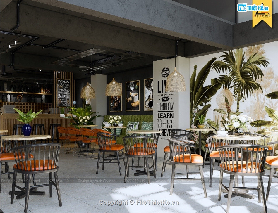 sketchup quán cafe,cafe sketchup,mẫu quán cafe,quán cafe sketchup