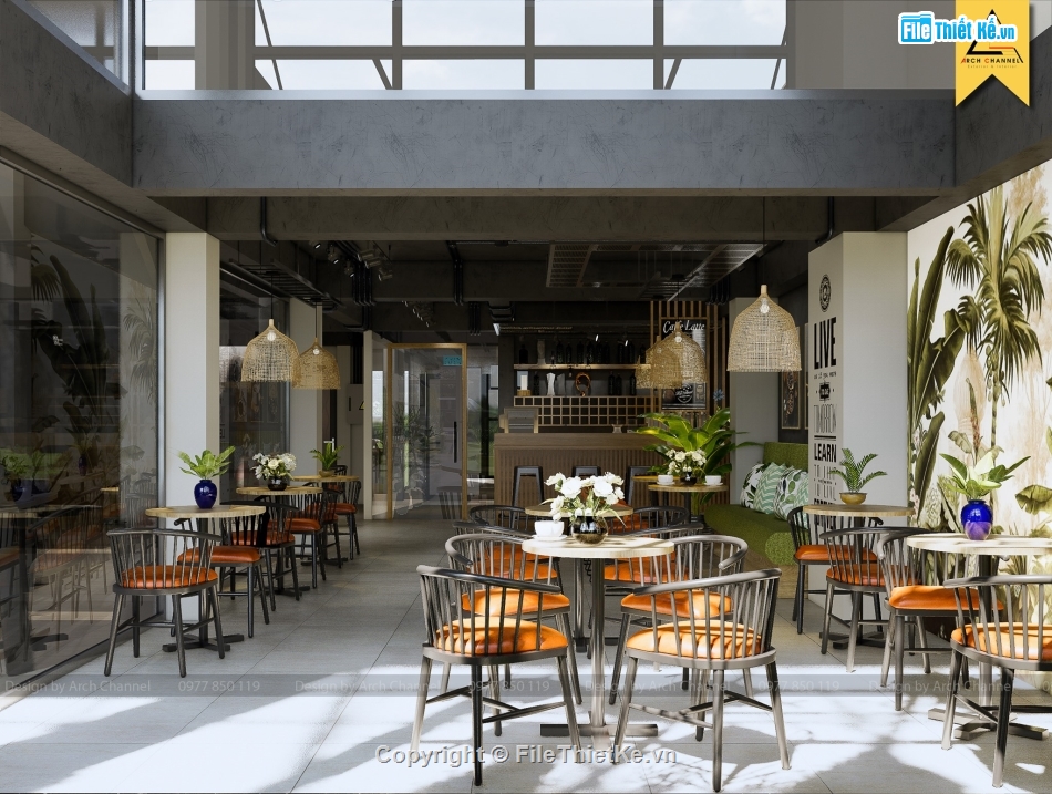 sketchup quán cafe,cafe sketchup,mẫu quán cafe,quán cafe sketchup