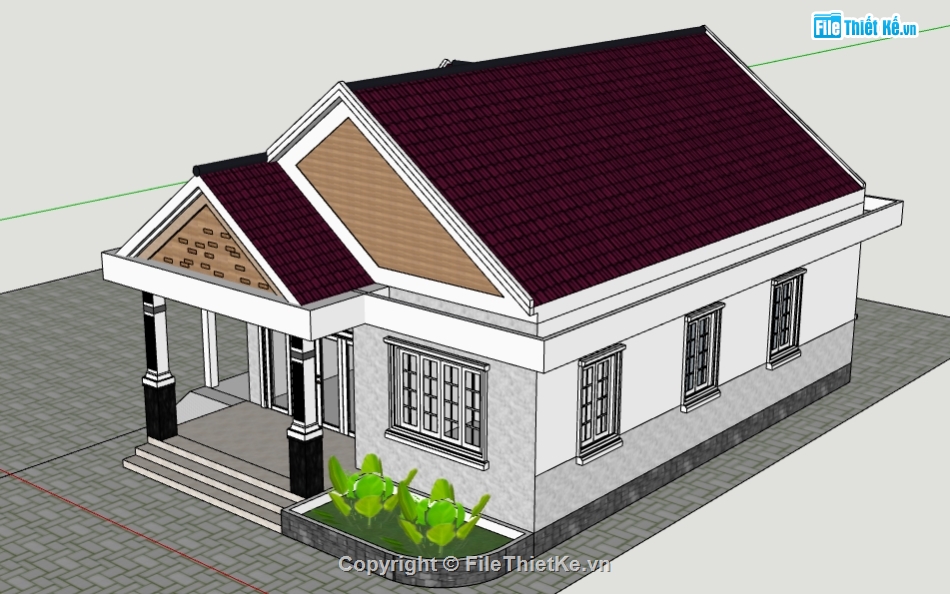 file su nhà 1 tầng,sketchup nhà 1 tầng,model sketchup nhà 1 tầng,file sketchup nhà 1 tầng,nhà 1 tầng file su,nhà 1 tầng file sketchup