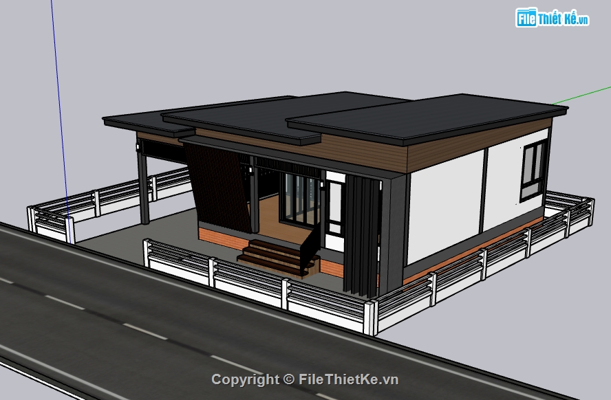 sketchup nhà phố 1 tầng,file su  nhà phố 1 tầng,model su  nhà phố 1 tầng,file sketchup  nhà phố 1 tầng