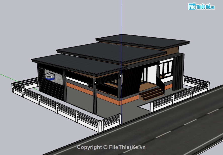 sketchup nhà phố 1 tầng,file su  nhà phố 1 tầng,model su  nhà phố 1 tầng,file sketchup  nhà phố 1 tầng