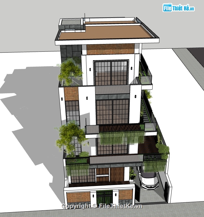 nhà phố 3 tầng file su,file su nhà phố 3 tầng,model su nhà phố 3 tầng,model sketchup nhà phố 3 tầng,file sketchup nhà phố 3 tầng