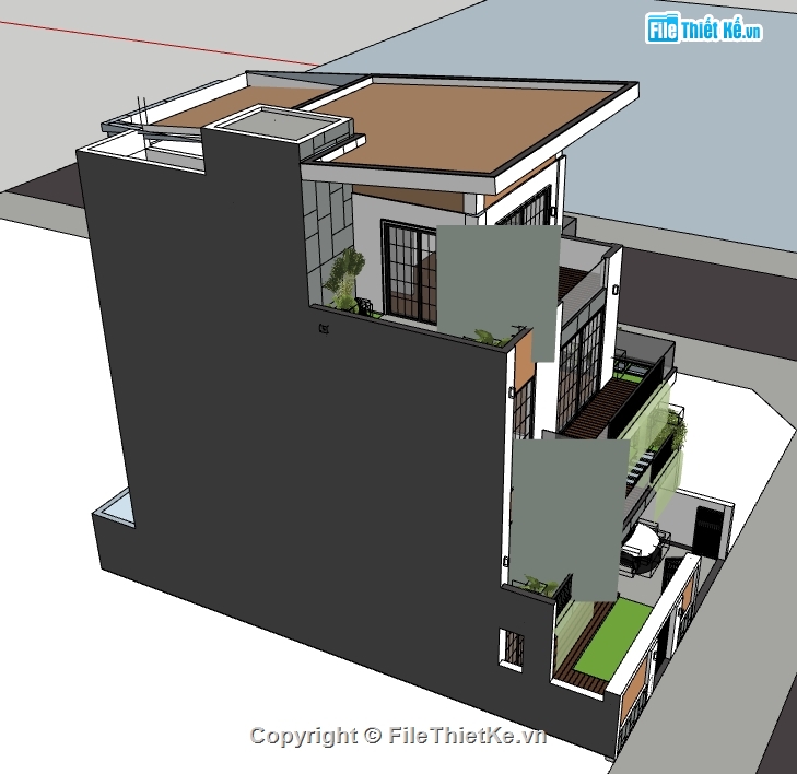 nhà phố 3 tầng file su,file su nhà phố 3 tầng,model su nhà phố 3 tầng,model sketchup nhà phố 3 tầng,file sketchup nhà phố 3 tầng