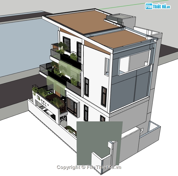 nhà phố 3 tầng file su,file su nhà phố 3 tầng,model su nhà phố 3 tầng,model sketchup nhà phố 3 tầng,file sketchup nhà phố 3 tầng