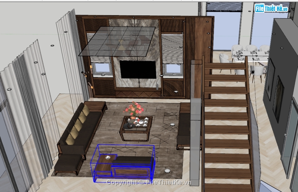 3d sketchup nội thất,sketchup nội thất biệt thự,nội thất biệt thự sketchup,File sketchup nội thất,Model su nội thất biệt thự