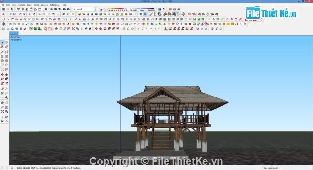 chòi nghỉ,Sketchup chòi nghỉ,chòi nghỉ dưỡng,Sketchup chòi