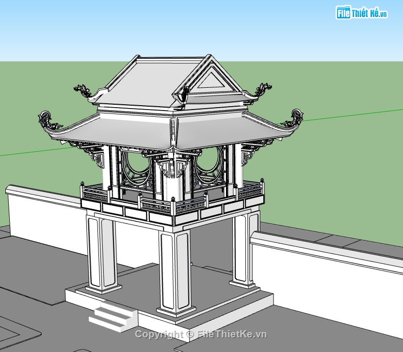 văn miếu quốc tử giám,file su văn miếu quốc tử giám,model su văn miếu quốc tử giám,sketchup văn miếu quốc tử giám