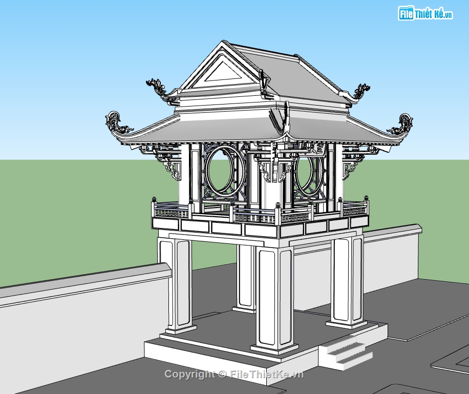 văn miếu quốc tử giám,file su văn miếu quốc tử giám,model su văn miếu quốc tử giám,sketchup văn miếu quốc tử giám