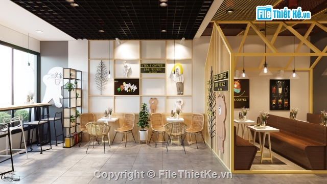 cà phê đẹp,file 3d max đẹp,Quán cà phê,nội thất quán cafe,phối cảnh quán cafe