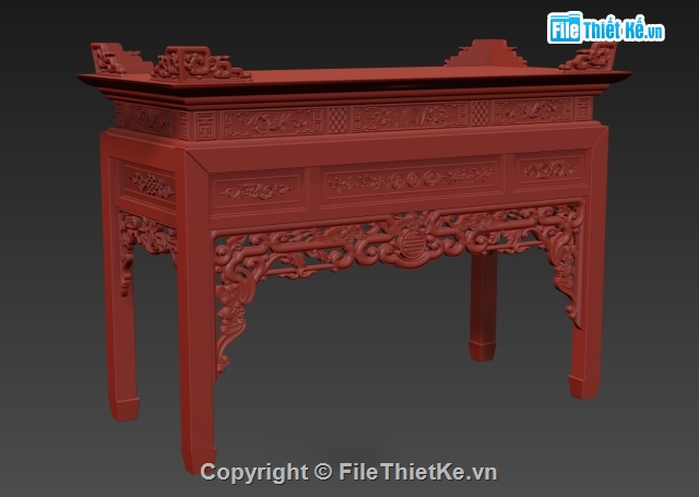 File 3dmax phòng thờ,File max phòng thờ,3dmax ban thờ,thiết kế bàn thờ,File 3dmax ban thờ ngũ phúc