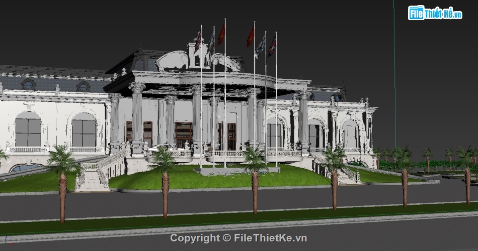 3dmax nhà hàng,file 3dmax khách sạn,nhà hàng tiệc cưới 3dmax