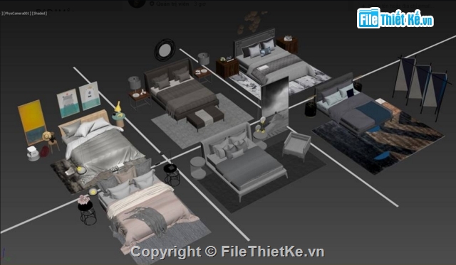 mẫu giường ngủ,mẫu giường,File 3dmax giường ngủ,3dmax giường ngủ