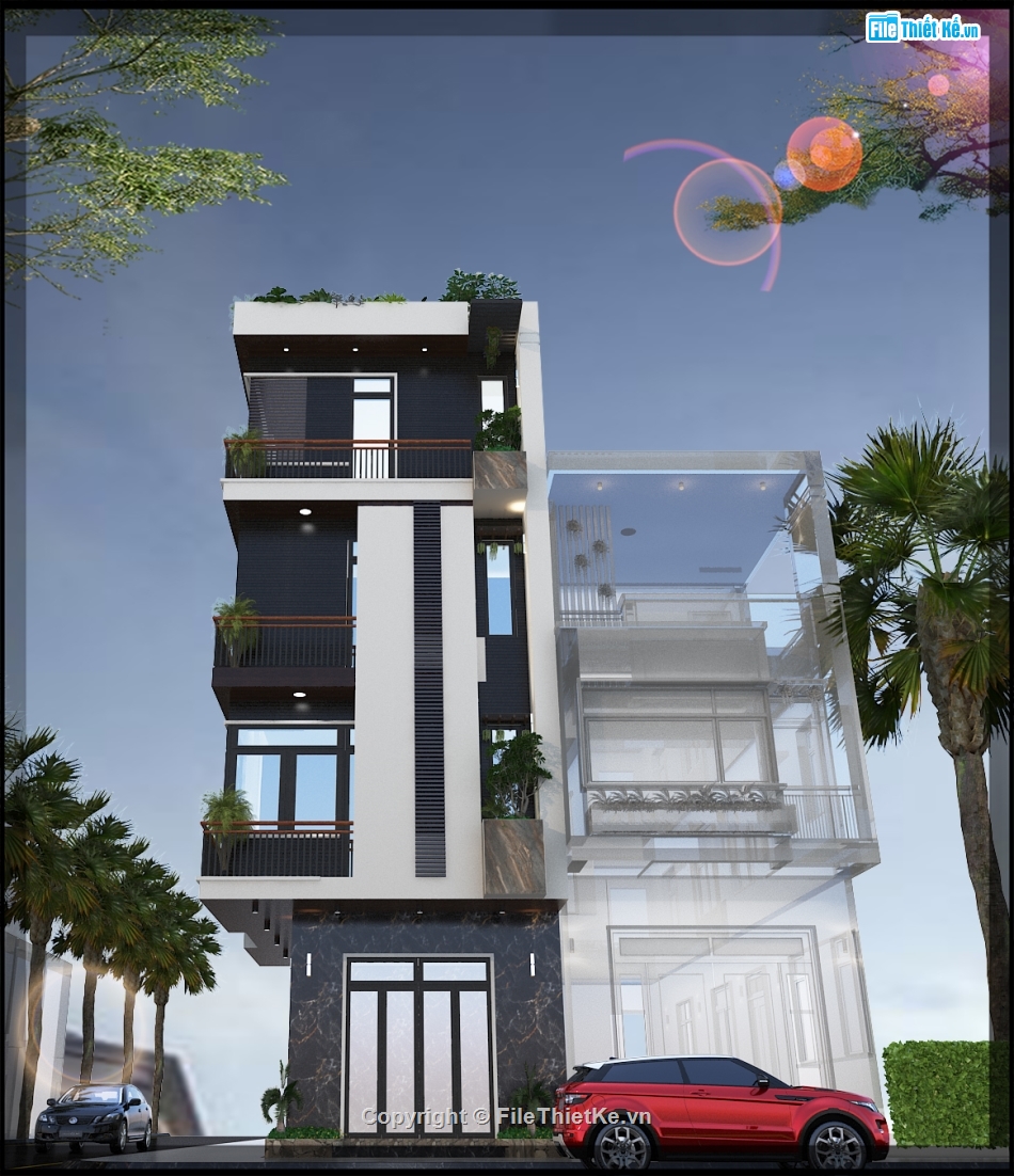nhà phố 2 mặt tiền,nhà phố hiện đại,nhà phố 4t hiện đại