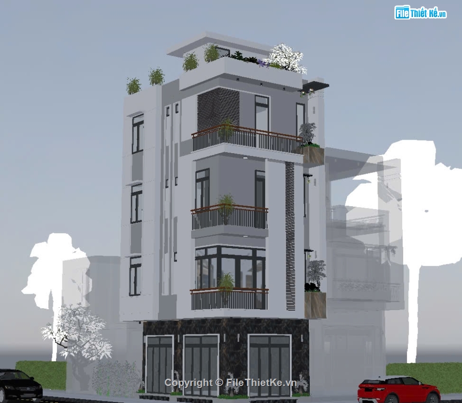 nhà phố 2 mặt tiền,nhà phố hiện đại,nhà phố 4t hiện đại