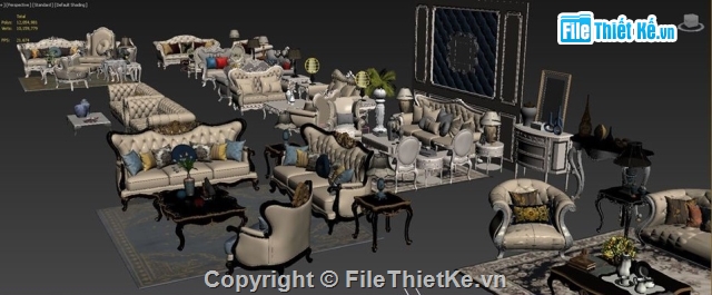 nội thất cổ điển,sofa tân cổ điển,bàn ghế 3D,nội thất tân cổ,3DMAX nội thất bàn ghế sofa