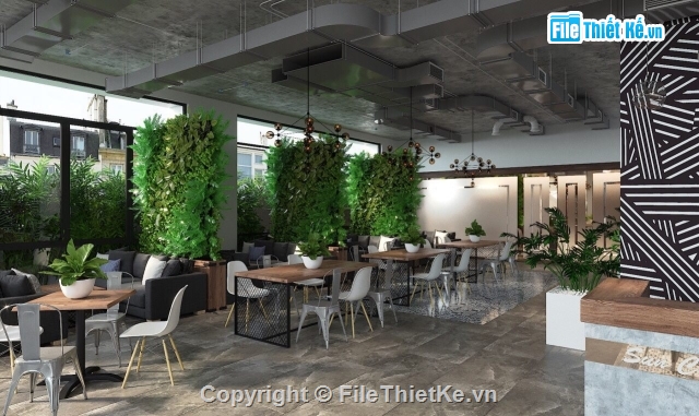 max nội thất,File 3dmax nội thất,3d nội thất,quán cafe