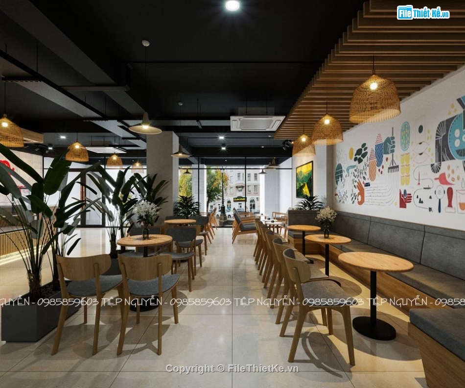 nội thất quán cafe,3dmax quán cafe,max nội thất,File 3dmax nội thất,quán cafe