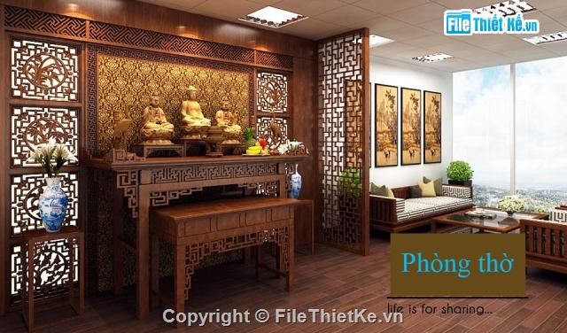 Model phòng thờ đẹp,File 3dmax phòng thờ,File max phòng thờ