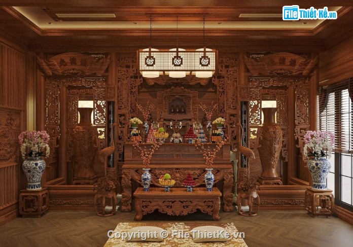 3dmax phòng thờ,mẫu phòng thờ,phòng thờ 3dmax