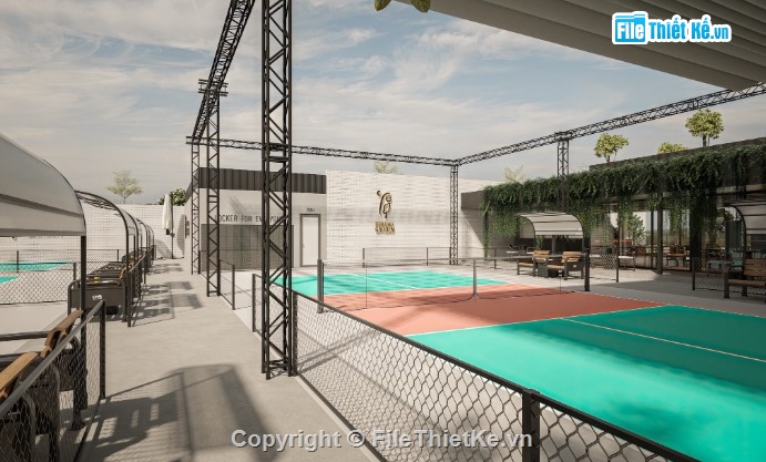 phòng 3d đẹp,PICKLEBALL Garden,sân pickleball