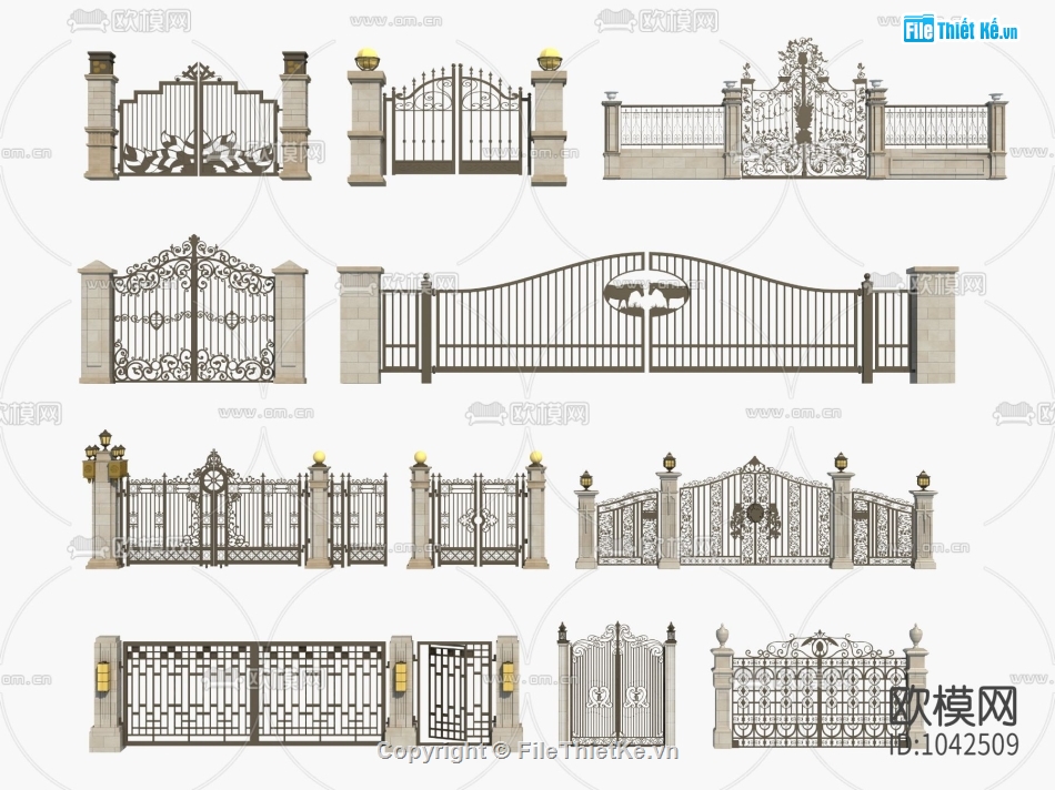 tổng hợp các mẫu,mẫu cổng,File max mẫu cổng,3dmax mẫu cổng