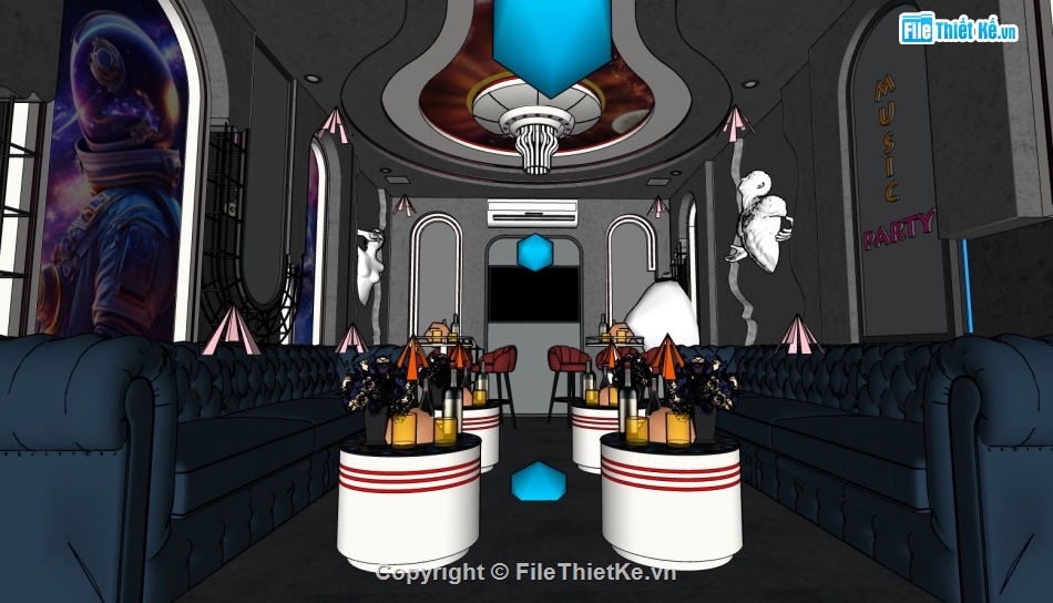 File sketchup phòng karaoke,phòng karaoke,dựng 3d su phòng hát