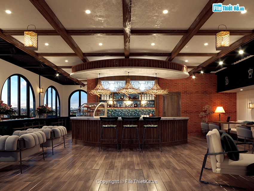 thiết kế nội thất coffee,3Dsmax quán cafe,quán cafe 3dsmax,quán cafe