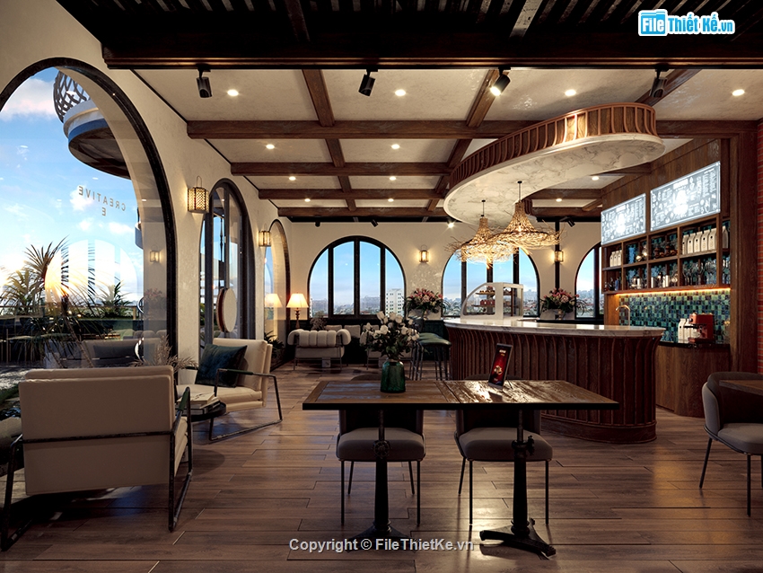 thiết kế nội thất coffee,3Dsmax quán cafe,quán cafe 3dsmax,quán cafe