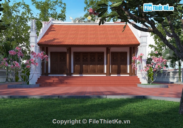 FILE 3DSMAX NHÀ THỜ HỌ,MODEL 3DSMAX NHÀ THỜ HỌ,NHÀ THỜ HỌ