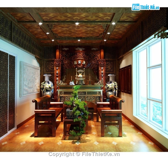 File 3dsmax phòng thờ,File max phòng thờ,File 3dmax phòng thờ,mẫu phòng thờ,phòng thờ đẹp